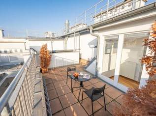 DACHGESCHOSS! OPERNRING, klimatisiertes 110 m2 Dachgeschoss mit 20 m2 Terrasse, 3 Zimmer, Küche, 2 Bäder, Möblierung möglich, 3490 €, Immobilien-Wohnungen in 1010 Innere Stadt