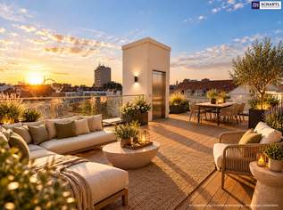 ++ 8 ZIMMER-PENTHOUSE ++ Eine Rarität in Wien + private Liftfahrt auf die Dachterrasse, 2990000 €, Immobilien-Wohnungen in 1020 Leopoldstadt
