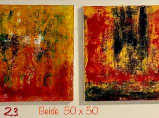 Acryl Bilder als Unikate auf Keilrahmen in den Größen 50x50