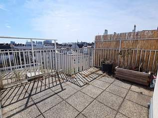 TERRASSENHIT, DACHGESCHOSS, 81 m2 Maisonette mit 12 m2 Terrasse, 3 Zimmer, Küche, Galerie, Wannenbad, Augarten-Nähe, 1340.97 €, Immobilien-Wohnungen in 1020 Leopoldstadt