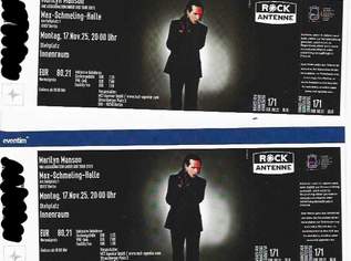 2x Marylin Manson Tickets Berlin 17.11.2025, 70 €, Marktplatz-Musik & Musikinstrumente in 1170 Hernals 2x Marylin Manson Tickets Berlin 17.11.2025, 70 €, Marktplatz-Musik & Musikinstrumente in 1170 Hernals