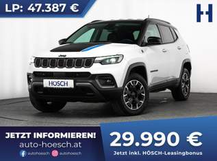 Compass Trailhawk 4xe 240 LEDER MEGAPREIS ++, 31490 €, Auto & Fahrrad-Autos in 4061 Pasching