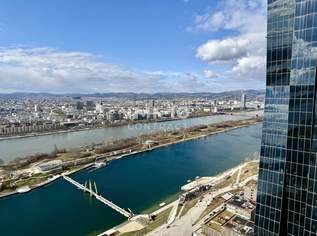 Premium Studio mit Donau Panorama: 38. Etage inkl. neue Küche DC2 Tower, 1250 €, Immobilien-Wohnungen in 1220 Donaustadt