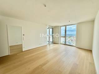 32. Stock: Citylife Pur - 2 Zimmer mit Weitblick - U1 Kagran: Provisionsfrei und Erstbezug, 499000 €, Immobilien-Wohnungen in 1220 Donaustadt