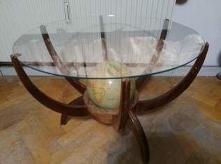 Runder Glastisch aus den 40er/50er Jahren