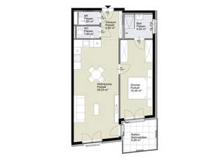 Erstbezug ab Februar! Sonnige 2-Zimmer-Balkonwohnung im 19. Bezirk zu vermieten!, 1690 €, Immobilien-Wohnungen in 1190 Döbling