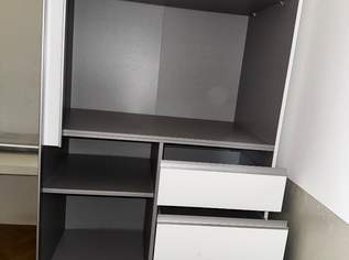 Großer Schiebetürenschrank 270x210x64 cm - Weiß mit Spiegel Großer Schiebetürenschrank 270x210x64 cm - Weiß mit Spiegel