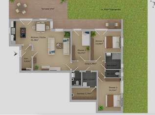 Wohnqualität mit ca. 300 m² Eigengarten in Autal!, 391000 €, Immobilien-Wohnungen in 8075 Hart bei Graz