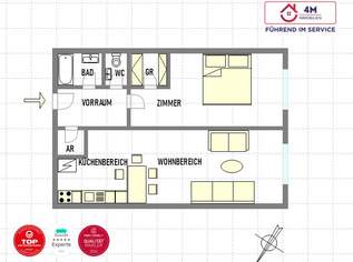 Jugendliche 2-Zimmer Neubauwohnung in urbaner Lage (U4/U2) Kernsaniert, wie Erstbezug!!!, 338999 €, Immobilien-Wohnungen in 1060 Mariahilf