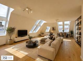 Exklusives Wohnen im 2. Dachgeschoß – großzügige Maisonette-Wohnung mit Terrasse, 1090000 €, Immobilien-Wohnungen in 1040 Wieden