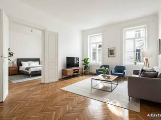 Komplett hofseitg ausgerichtete Stilaltbauwohnung im Jugendstiljuwel Schottenfelder Hof | Blick in den grünen Innenhof | Ideal auch zur WG-Nutzung, 595000 €, Immobilien-Wohnungen in 1070 Neubau