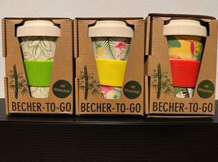 BECHER-TO-GO - 3 Stück - 480 ml, 26 €, Haus, Bau, Garten-Geschirr & Deko in 8942 Maitschern