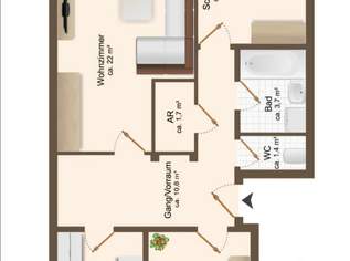 84m2 große 3- Zimmerwohnung mit Loggia in Lienz