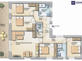MEGA-Familienwohnung mit 4 Zimmern und zwei Bädern und Blick ins Grüne in einer ruhigen Sackstraße gelegen - 8041 Graz - PROVISIONSFREI!, 564718.3 €, Immobilien-Wohnungen in 8041 