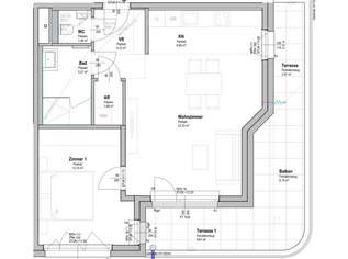 Wohnen im Viola Park! Erstbezug! 2-Zimmer-Wohnung mit Terrasse zu vermieten!, 1390 €, Immobilien-Wohnungen in 1100 Favoriten
