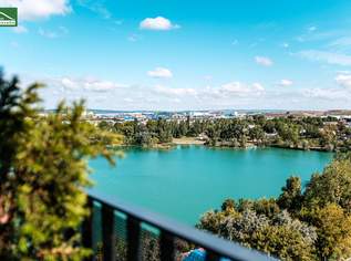 Bestlage am Wasser - direkt beim Hirschstettner Badeteich mit vermutlich der besten Aussicht Wiens! Ein Balkon zum Verlieben!, 499000 €, Immobilien-Wohnungen in 1220 Donaustadt