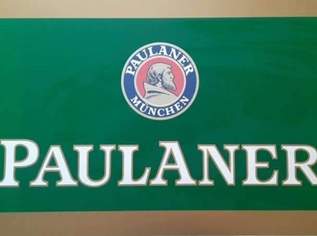 PAULANER BIER WERBETAFEL / Versand Gratis!!!, 42.5 €, Haus, Bau, Garten-Geschirr & Deko in 7201 Neudörfl