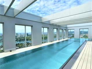 Jetzt schnell sichern: Exklusive 2-Zimmer-Wohnung mit Loggia und Pool im VIENNA TWENTY TWO, 1375 €, Immobilien-Wohnungen in 1220 Donaustadt