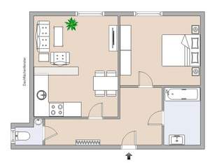 Schöne Wohnung mit Wohnküche im 1. Stock, 414.53 €, Immobilien-Wohnungen in 8461 Retznei
