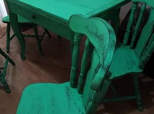 ANGEBOT! Retro Alt-Bauern Antik Landhaus Vollholz Shabby chic Heurigen-möbel Tisch+4 Sesseln, 500 €, Haus, Bau, Garten-Möbel & Sanitär in 1230 Liesing