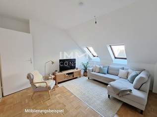 Dachgeschoßwohnung im Altbau: Erstbezug nach Sanierung mit Balkon und Einbauküche!, 816.49 €, Immobilien-Wohnungen in 8010 