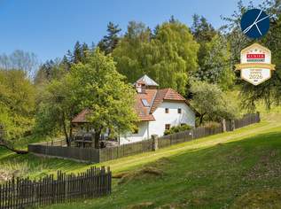 Einzellage: Idyllisches Landhaus mit ca. 9ha Wald und Teich, 647000 €, Immobilien-Häuser in 3921 Langschlag