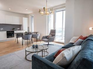 Familientraum im Tower – 4-Zi. mit Loggia & Rooftop Spa – U1 Kagran, 2125 €, Immobilien-Wohnungen in 1220 Donaustadt