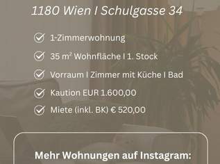 Link zur Terminbuchung steht im Text!, 520 €, Immobilien-Wohnungen in 1180 Währing