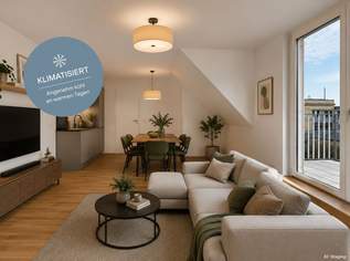 Klimatisierte 3 Zimmer Dachgeschosswohnung I Ausblick I Südausrichtung I Top Anbindung, 496200 €, Immobilien-Wohnungen in 1210 Floridsdorf