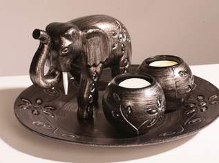 Teelichthalter mit Teller und Elefant, 49 €, Haus, Bau, Garten-Geschirr & Deko in 1200 Brigittenau Teelichthalter mit Teller und Elefant, 49 €, Haus, Bau, Garten-Geschirr & Deko in 1200 Brigittenau