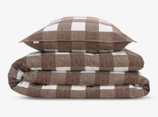 Bettwäsche Zo Home Quattro di Lino Baumwolle taupe weiß kariert NEU mit Originalverpackung Bettwäsche Zo Home Quattro di Lino Baumwolle taupe weiß kariert NEU mit Originalverpackung
