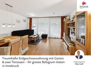 Traumhafte Erdgeschosswohnung mit Garten & zwei Terrassen – Ihr grünes Refugium mitten in Innsbruck, 790000 €, Immobilien-Wohnungen in Tirol
