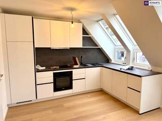 Fresh, fancy, fertig zum Einziehen! Zwei Ebenen. Drei Zimmer. 100 % Wow! Frisch sanierte Neubauwohnung im Dachgeschoss + Klimageräte + Westterrasse + Gute Infrastruktur!, 2050.4 €, Immobilien-Wohnungen in 1180 Währing