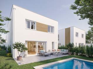 Neubau Einfamilienhaus bei Gramatneusiedl – modernes Wohnen mit Garten nahe Wien, 609000 €, Immobilien-Häuser in 2435 Wienerherberg