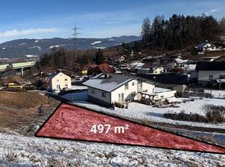 *** TOP ANGEBOT 497m² Baugrundstück 572/5 in Krieglach: Ruhige, Erhöhte Lage mit wundervollem Ausblick ***, 34790 €, Immobilien-Grund und Boden in 8670 Krieglach