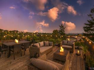 MINI VILLA AM HACKENBERG MIT CA. 37m² DACHTERRASSE UND IMPOSANTEM WEITBLICK AUF DIE CITY - EIGENGRUND IM KLEINGARTEN - GANZJÄHRIG BEWOHNBAR, 799000 €, Immobilien-Häuser in 1190 Döbling