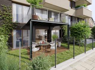 Elegantes Stadtwohnen mit Gartenflair - Maisonette Deluxe beim Hauptbahnhof - Provisionsfrei, 879000 €, Immobilien-Wohnungen in 1100 Favoriten