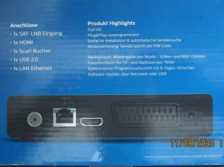DiDigiitaler Philips Satelliten Receiver - HDTV, DVB-S / DVB-S2, HDMI, SCART + HDMI Kabel