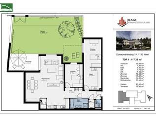Wieder normale Preise. Gartenwohnung mit eigenem Eingang, Neubau in Hanglage beim Wald | amBergblick19, 718000 €, Immobilien-Wohnungen in 1190 Döbling