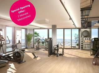 Luxuriös wohnen mit Fitnessstudio, Kino & Co., 1821.4 €, Immobilien-Wohnungen in 1200 Brigittenau