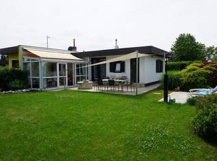 klimatisiertes Ferienhaus mit Wintergarten & Saunahaus – Ihr Rückzugsort in Trausdorf am See, 149000 €, Immobilien-Häuser in 7061 Trausdorf an der Wulka