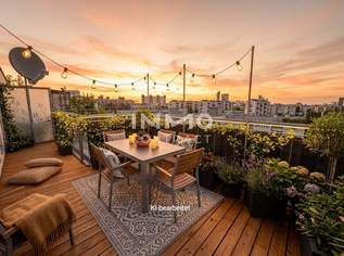 Tolle Dachgeschoßwohnung , Fernblick auf 2 Terrassen!, 597000 €, Immobilien-Wohnungen in 1200 Brigittenau