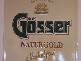 GÖSSER BIER BLECHSCHILD / 29 x 29 cm, 22 €, Marktplatz-Antiquitäten, Sammlerobjekte & Kunst in 7201 Neudörfl