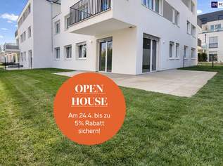 OPEN HOUSE 24.4.! Bis zu -5% Rabatt sichern! Hochwertig Fertiggestellt! Mehr Raum I Mehr Grün I Mehr Lebensqualität: Großzügige 4-Zimmer Gartenwohnung mit privatem Gartenparadies und Top-Infrastruktur!, 536893 €, Immobilien-Wohnungen in 2320 Schwechat