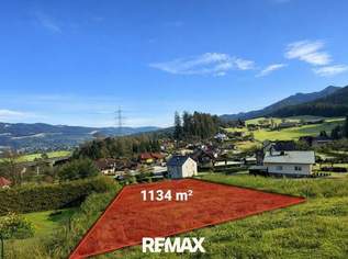 *** TOP ANGEBOT 1134m² Baugrundstück 572/3 in Krieglach: Ruhige, Erhöhte Lage mit wundervollem Ausblick ***, 56900 €, Immobilien-Grund und Boden in 8670 Krieglach