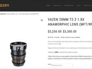 Vazen Anamorphic Lens for Micro Four Thirds Vazen Anamorphic Lens for Micro Four Thirds