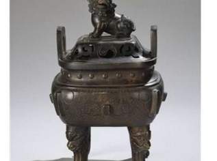 Bronze Räuchergefäß, China, Sechszeichen Marke Xuande, 18./19. Jh.,