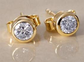 Brillantohrstecker 585er Gelbgold je 0,11 ct.