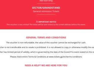 2x General Admission Tickets 1x Survival Guide F1 Austria 2025