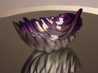 Schale in Blattform, violett Schale in Blattform, violett
